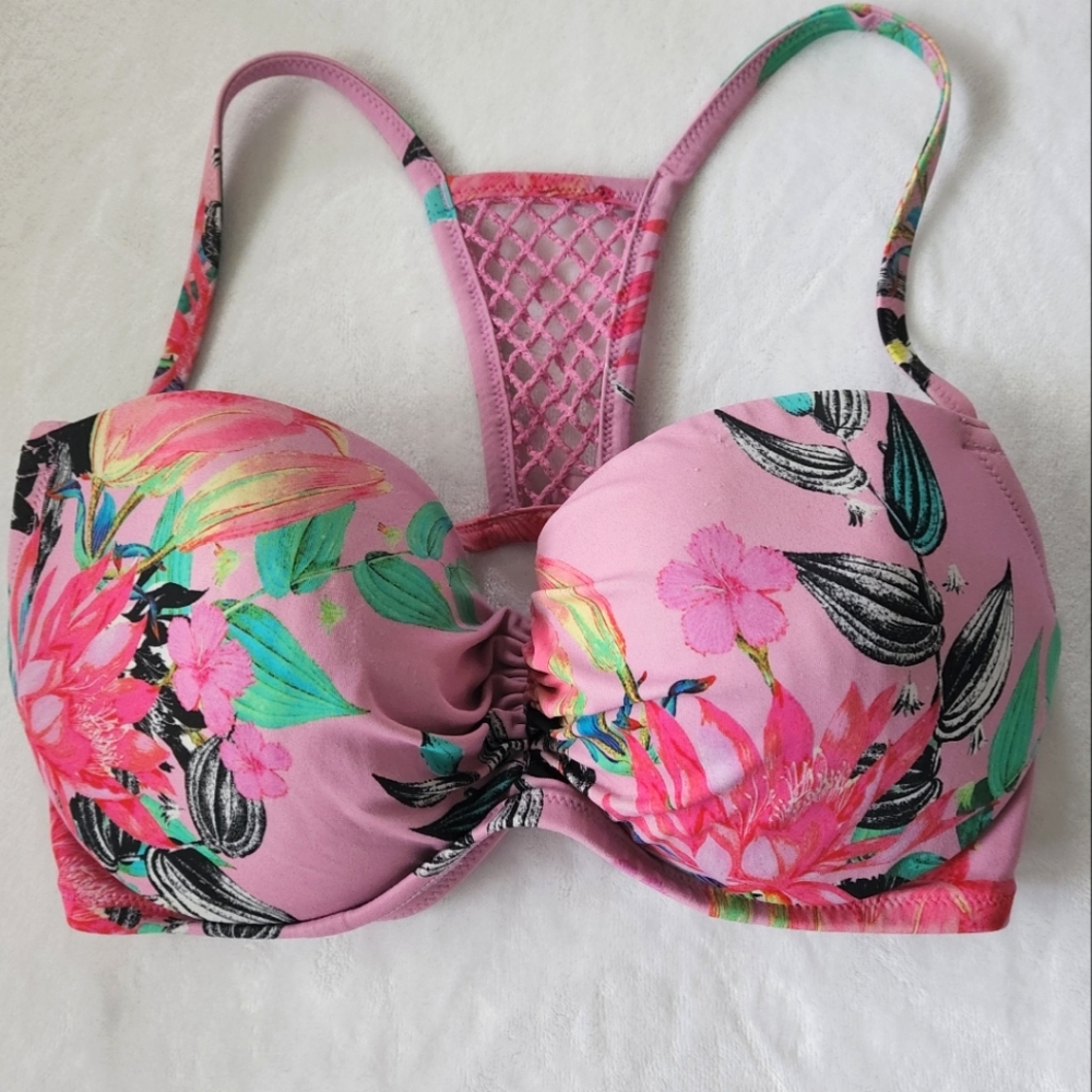 Tropical Pink Shade&Shore Bikini Top